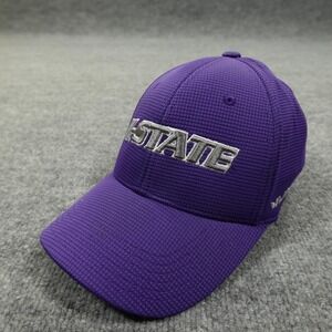 Kansas State Wildcats Hat Cap Fitted Mens One Size Purple NCAA Football Stretch